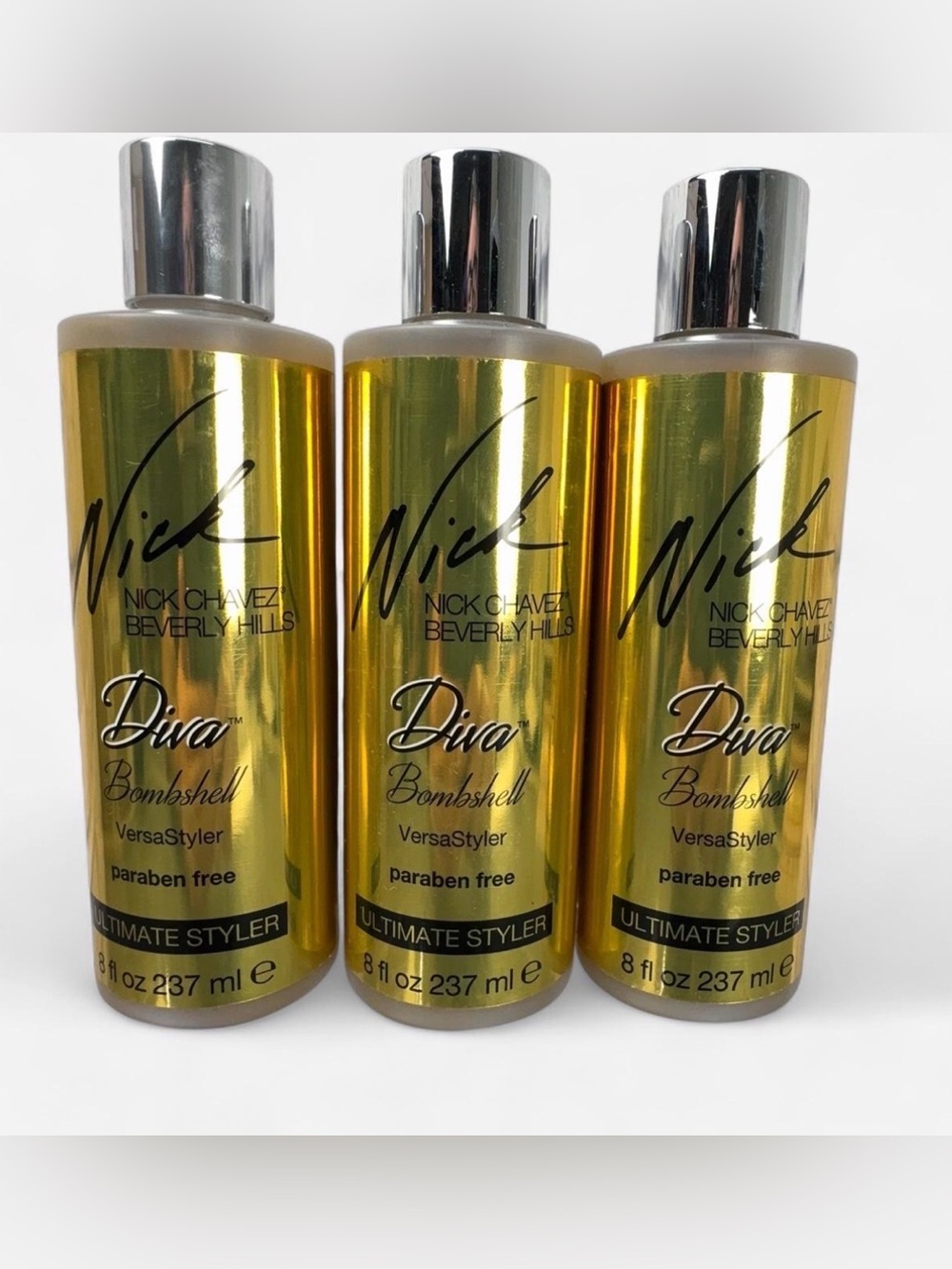 Nick Chavez Diva Bombshell VersaStyler 8 oz Discontinued Rare Lot of 3